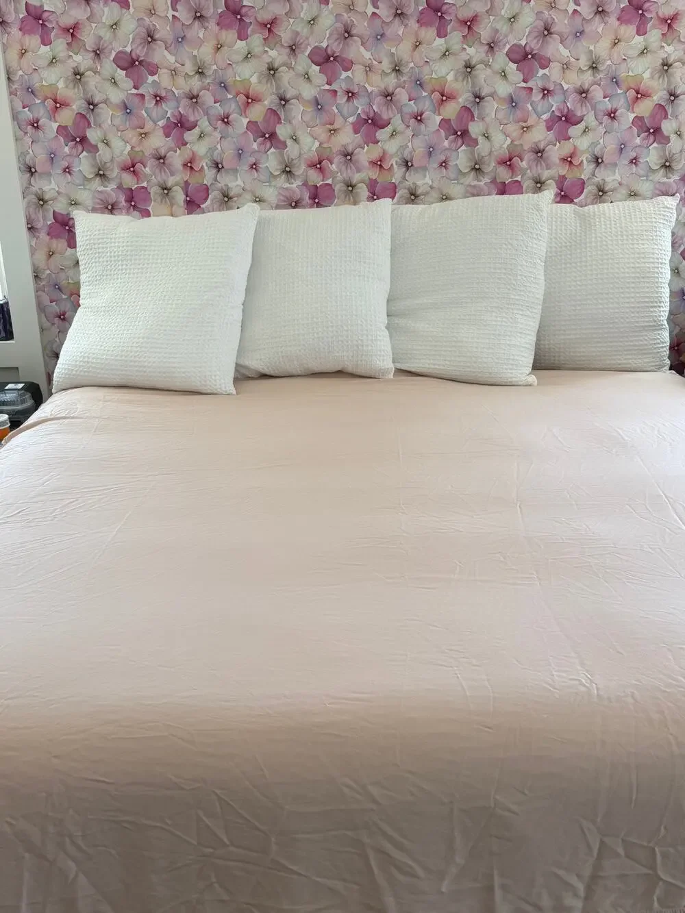 Pure Fiber Bamboo Queen Flat Sheet Blush Pink Viscose Cooling Soft Bedding Linen